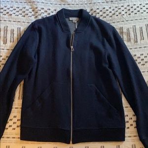 COS Navy Zip Up Sweater Bomber Jacket Size M $135